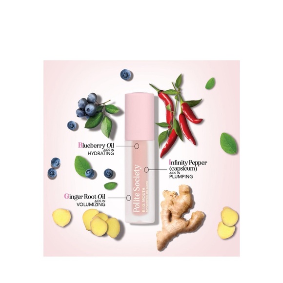 Polite society Pink Lip Plumping Gloss - Picture 4 of 6